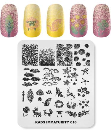 KADS Nail Art Stamping Plates Set Image Template Stencils Pattern with Stamping Plates Holder Case Organizer (IM016) - Buy Online on GoSupps.com