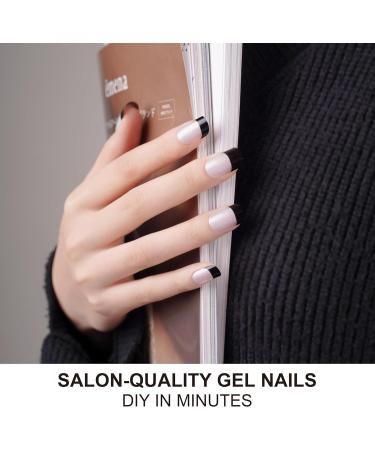 DANNI & TONI Monochrome Gel Nail Wraps - 28 Salon-Quality Stickers for French Manicure - Self-Adhesive & Semi Cured - Buy Online on GoSupps.com