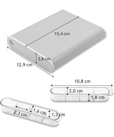 24/7 MEDICASE Danish Design Pill Box for 7 Days - Compact Dust Blue Pill Organizer for Small Dosages - Buy Online on GoSupps.com