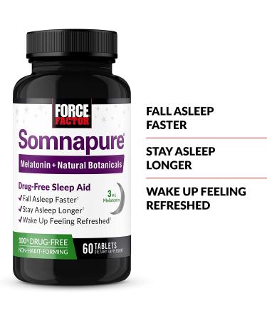 Force Factor Somnapure Natural Sleep Aid - 60 Tablets for Restful Sleep - Buy Online on GoSupps.com
