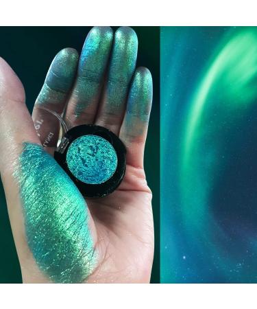 Afflano Shimmery Green Multichrome Eyeshadow - Long-Lasting Glitter for Green Eye Makeup - Buy Online on GoSupps.com