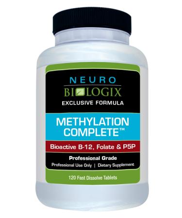 Neurobiologix Methylation Complete 120 Sublingual Tablets with Bioactive B12 Methyl Folate with a Light Fruit Punch Flavor for Focus MTHFR & MTRR Gene Mutations Vegan & Gluten Free