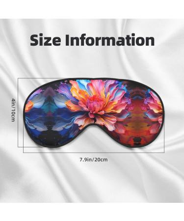 Buy Colored Flower Print Unisex Sleep Eye Mask | Soft Comfort Eye Shade for Travel Yoga & Shift Work - Black - Buy Online on GoSupps.com