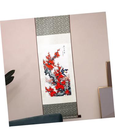 Cabilock Silk Chinese Painting Home Decor Chinese Wall Hanging Scroll Wall Art Wooden Office Household China - Buy Online on GoSupps.com