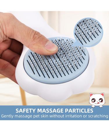 Jaswell Self-Cleaning Cat Brush for Shedding & Grooming | Slicker Brush for Cats & Dogs - Blue - Buy Online on GoSupps.com