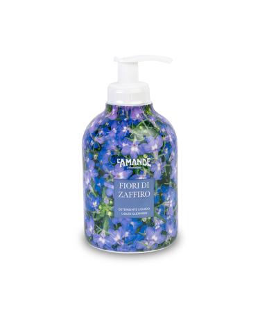 L'Amande ALMOND - Fresh and gentle liquid hand and body soap for you green nourishing shower gel with almonds and caramel hand soap and natural shower - sapphire flowers 300ml