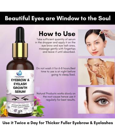 Eyebrow & Eyelash Growth Serum/Oil With Redensyl Biotin (30 ML) | Brow & Lash Boosting Enhancer for Thick Eyebrows and Eyelashes (Pack of 2) 1 Ounce (Pack of 1) - Buy Online on GoSupps.com