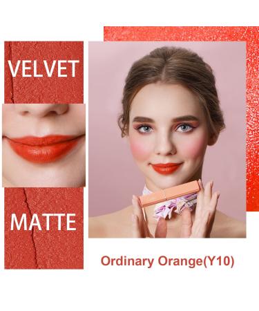 Oulac Orange Red Creamy Matte Lipstick | Moisturising Soft Satin Finish Lipsticks for Women | Highly Pigmented with Rose Oil | Vegan & Cruelty-Free - 3.6g - Buy Online on GoSupps.com