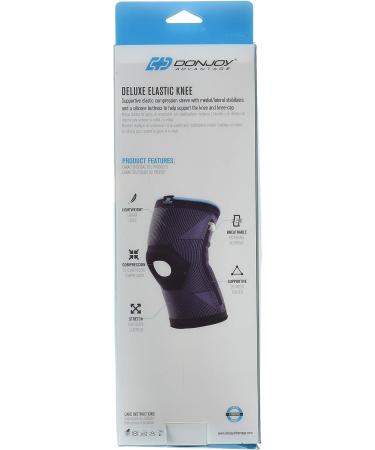 DonJoy Advantage Deluxe Elastic Knee Brace - Black, Medium - for Sprains, Strains, Swelling, Soreness, Arthritis - Knee Cap Support - Buy Online on GoSupps.com