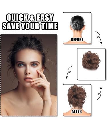 Long beard ball head wig bun grab clip Fluffy natural scrunchie bridal cocktail hairpin Messy Hair Bun Extensions Curly Wavy Hair Scrunchies claw Clip Messy Bun Hairpiece (Light Curry) - Buy Online on GoSupps.com