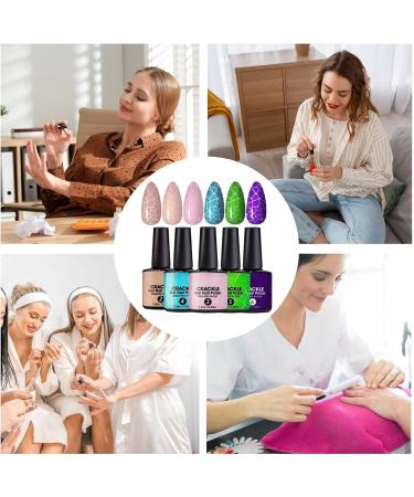 Crackle Gel UV LED Lamp Base and Finish Gel for Cracked Nails Compact Kit for Girlfriend Sister and Women - Buy Online on GoSupps.com