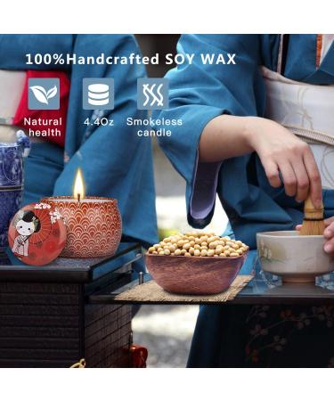 Scented Candles Gift Set - Aromatherapy Soy Wax Fragrance for Women, Perfect for Birthday, Mother's Day, Christmas - 4 Pack (Geisha Style) - Buy Online on GoSupps.com