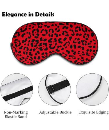 Buy Jaguar Leopard Print Sleep Mask for Women - Adjustable Eye Shades with Black Spots & Elastic Strap - Buy Online on GoSupps.com