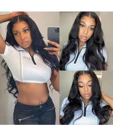 30 Inch Body Wave Lace Front Wig with Baby Hair | Brazilian Virgin Human Hair | Pre Plucked Hairline | 150% Density | Naturl Color | 4x4 Lace Closure - Buy Online on GoSupps.com