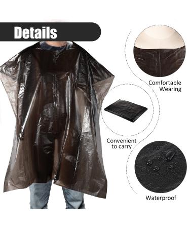 Pack of 100 Black Salon Capes - Disposable Waterproof Hair Dye Apron for Barber, Stylist, and Coloring - 51.2x36.2 Inch - Buy Online on GoSupps.com