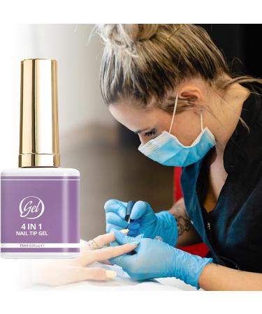  Naqqios UV Gel Nail Glue 15ml Long Lasting Adhesive 4 in 1 Clear Acrylic Gel for LED Nail Tips - For Girls Teens and Beginners - Manicure Decoration Design Living Room Home Everyday Use - Buy Online on GoSupps.com