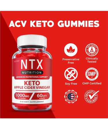 Ntx Keto Gummies 3-Pack - Official Vegan Formula for Weight Loss - Includes ACV, Vitamin B12, and Beet Root Juice - 180 Gummies - Buy Online on GoSupps.com