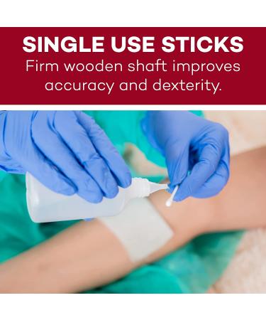 Dealmed 6 Sterile Cotton-Tipped Wood Applicators - 200 Count - Ideal for Medication Application, Skin Cleaning, Arts & Crafts - 6 Inch Length - Buy Online on GoSupps.com