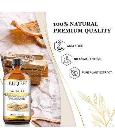 EUQEE Palo Santo Essential Oil 118ml - Pure Natural Aromatherapy Oil for Diffusers, Home Humidifier, and Relaxation - Buy Online on GoSupps.com