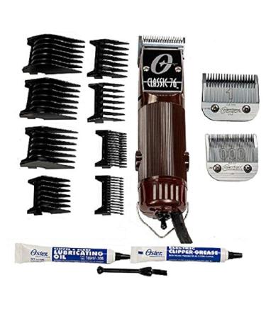 OSTER Classic 76 Hair Clipper Bundle - 2 items includes pack of 8 plastic comb blades