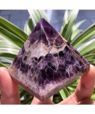 45-50mm Natural Dream Amethyst Quartz Crystal Pyramid yuebang Stone Mineral Specimen