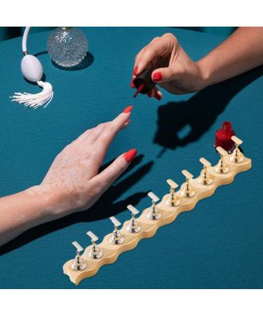 2 Sets Wooden Nail Display Stand Nail Tip Practice Holder Magnetic Nail Practice Stand Fingernail DIY Nail Art Stand for False Nail Tip Manicure Tool Style3 - Buy Online on GoSupps.com