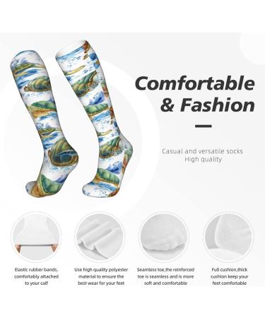 Sea Turtles Compression Socks for Men & Women - 15-20 mmHg Circulation Support for Running & Cycling - Buy Online on GoSupps.com