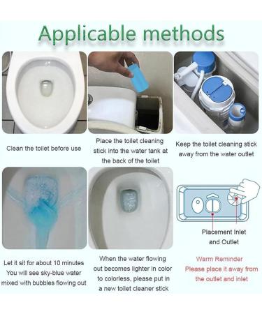 Upgraded Concentrated Descaling Toilet Cleaning Stick Toilet Bowl Cleaners Stick Four Scents of Toilet Cleaning Sticks Bathroom Descaler Cleaner Long-Lasting Freshness (4*Ocean) - Buy Online on GoSupps.com