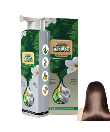 Natural Plant Hair Dye, Herbal Hair Dye 100ml Bubble Plant Hairdressing Herbal Dye, Hair Color Hair Dye Cream, Brown