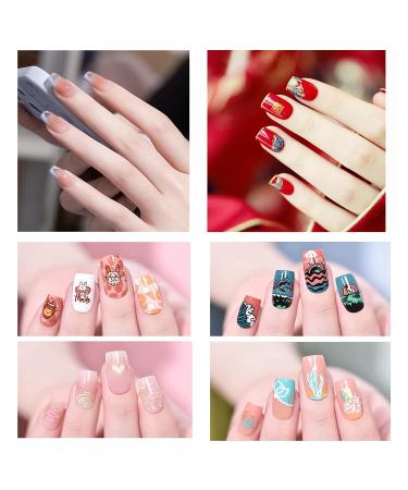 Silicone Nail Art Stamper Kit with 4 Sizes & Scrapers - Clear Round Square Jelly Stamper for Nail Stamping, DIY Nail Decoration - Nail Stamping Kit for Polish - Buy Online on GoSupps.com