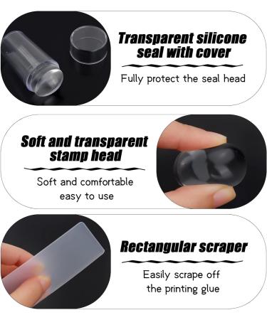 zalati Nail Art Stamper Silicone Nail Transfer Stamp for DIY French Style - Transparent - Buy Online on GoSupps.com
