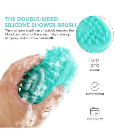 HEALLILY Baby Silicone Bath Brush for Cradle Cap | Soft Hair Massage Scalp Massager for Newborns, Toddlers, Kids | Shower Green - Buy Online on GoSupps.com