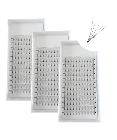 Eyelash extension Russian 5D Premade Volume Lashes D curl thickness 0.07 mm length: 9mm to 14 mm for eyelash extensions (D curl 12mm x3) 3 pieces (1 Pack)