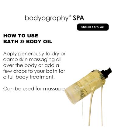 Bodyography Spa Bath & Body Oil 4 oz | Vanilla Amber Fragrance | Hydrating Botanical Oil with Squalene Rose Hip & Babassu | Vegan Paraben-Free Gluten-Free Moisture for Tone & Texture - Buy Online on GoSupps.com