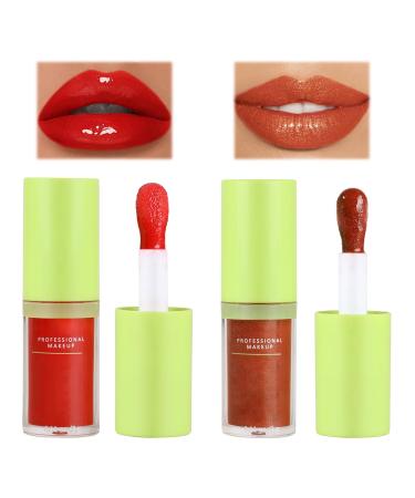 HASAIKA® Lip Gloss Oil, Plumping Lip Oil, Moisturizing, Repairs Lip Wrinkles 2 Pack Colors
