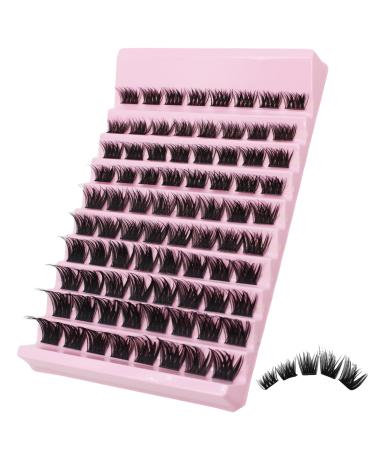 Selawasty 80pcs Lash Clusters DIY Eyelash Extensions Clusters Lashes D Curl Mega Volume Individual Lashes Eyelash Clusters Extensions Wispy Lashes Cluster DIY at Home (S8-D-8-16MIX)