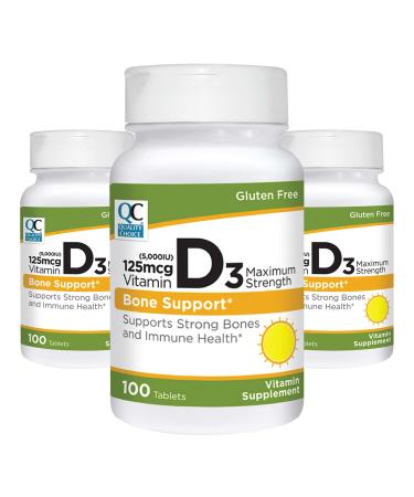 Quality Choice Vitamin D3 125 mcg Tablets