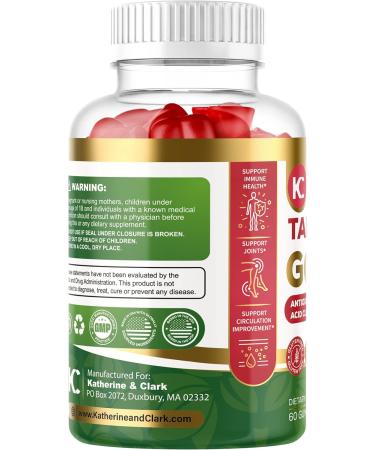 Katherine & Clark Tart Cherry Gold Gummies - Vegan Montmorency Extract for Joint Relief | 60 Count - Supports Healthy Uric Acid Levels - Made in the USA - Buy Online on GoSupps.com