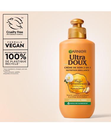 Garnier Ultra Doux Huiles Merveilleuses pour Cheveux Secs & Ternes - Cr me de Soin Nutrition Brillance - l'Huile d'Argan & de Cam lia - Homme & Femme - 200ml 200 ml (Lot de 1) Cr me de soin - Buy Online on GoSupps.com