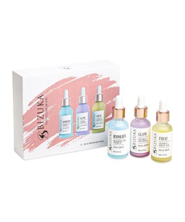 Vitamin C Serum Combo Pack - 3-in-1 Hydrating Skincare Set with Vitamin C Magnesium B5 Hyaluronic Acid Vitamin E & Ferulic Acid - Natural Sulfate & Paraben Free - 1oz - Buy Online on GoSupps.com