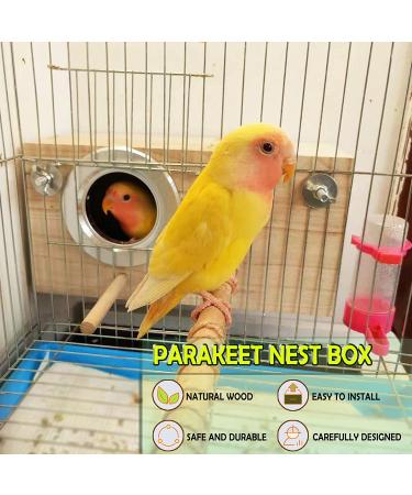 Parakeet Nest Box for Breeding | Budgie, Cockatiel, Lovebird & Parrot Mating House | Perfect for Large & Medium-Sized Birds - S Size (7.87 x 4.72 x 4.72 inch) - Buy Online on GoSupps.com
