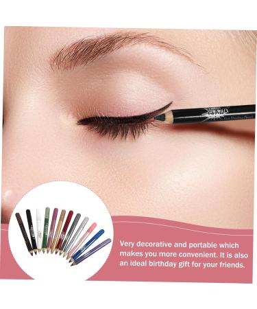MUSISALY 12pcs Pearlescent Eyeshadow Pencil Eyebrow Pencil Makeup Liner Pencil Makeup Eyeliner Wood - Buy Online on GoSupps.com