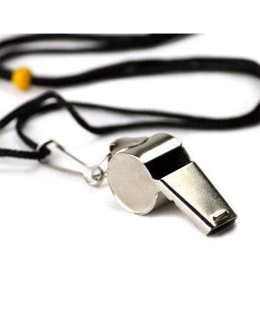 Crown Sporting Goods SCOA-001 Stainless Steel Whistle with Lanyard  Great for Coaches, Referees, and Officials by