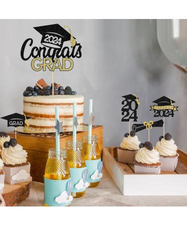 Festicreamy 25PCS 2024 Graduation Cupcake Toppers - Buy Online on GoSupps.com