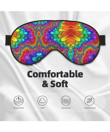 Bright Color Print Light Blocking Eye Mask | Soft Adjustable Sleep Mask for Travel Yoga & Relaxation - Buy Online on GoSupps.com