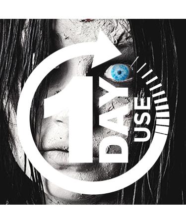 MERALENS Ice Blue Halloween Contact Lenses - 2 Pieces for Cosplay & Costume | No Prescription Required - Buy Online on GoSupps.com