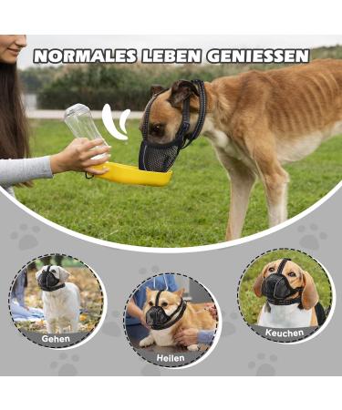 Bonthee Dog Muzzle - Soft Breathable Mesh for Small & Medium Dogs | Adjustable Reflective Puppy Muzzlers for Grooming & Safety - Buy Online on GoSupps.com