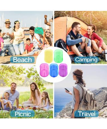 Buy Weddhuis 5-Piece Portable Mini Soap Leaves - Disposable Paper Soap in 5 Colors - Perfect for Camping & Travel - Buy Online on GoSupps.com