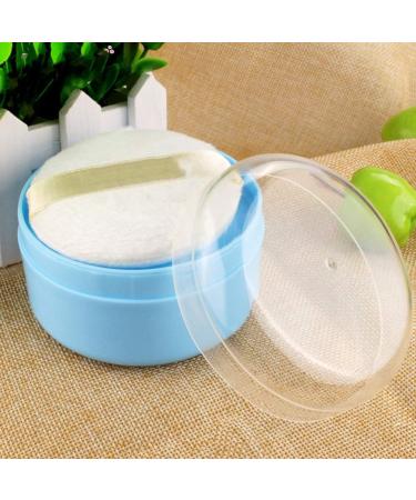 Shop Solustre 2-Piece Empty Powder Box Set - Blue Baby Powder & Talcum Container with Sponge | Ideal for Newborns Toddlers & Women - Buy Online on GoSupps.com