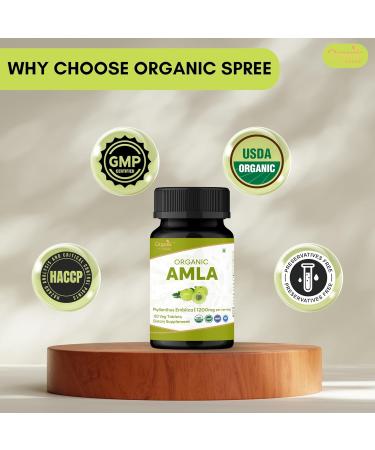 ORGANIC SPREE Amla 120 Tablets USDA Organic Indian Gooseberry Rich in Vitamin C & Supports Immune Health* - Buy Online on GoSupps.com